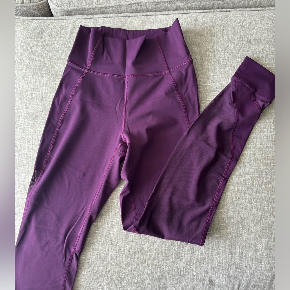 Purple High Waisted Lululemon Mesh Leggings